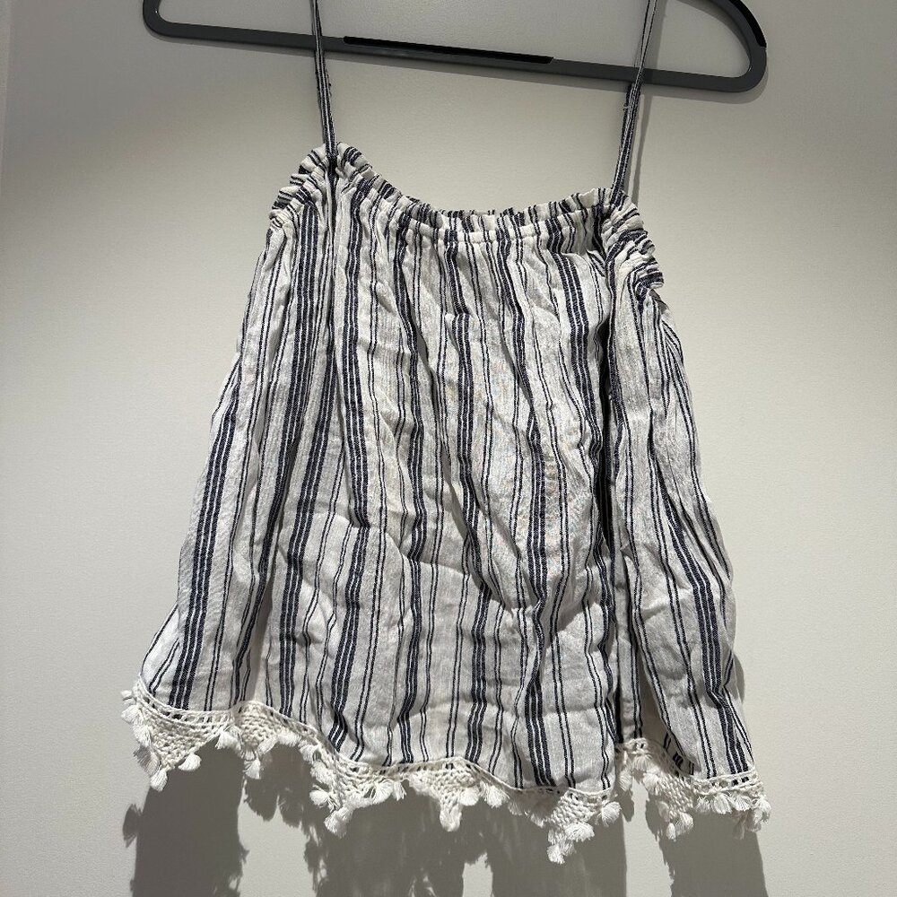 Joie Blue and White Tank Top